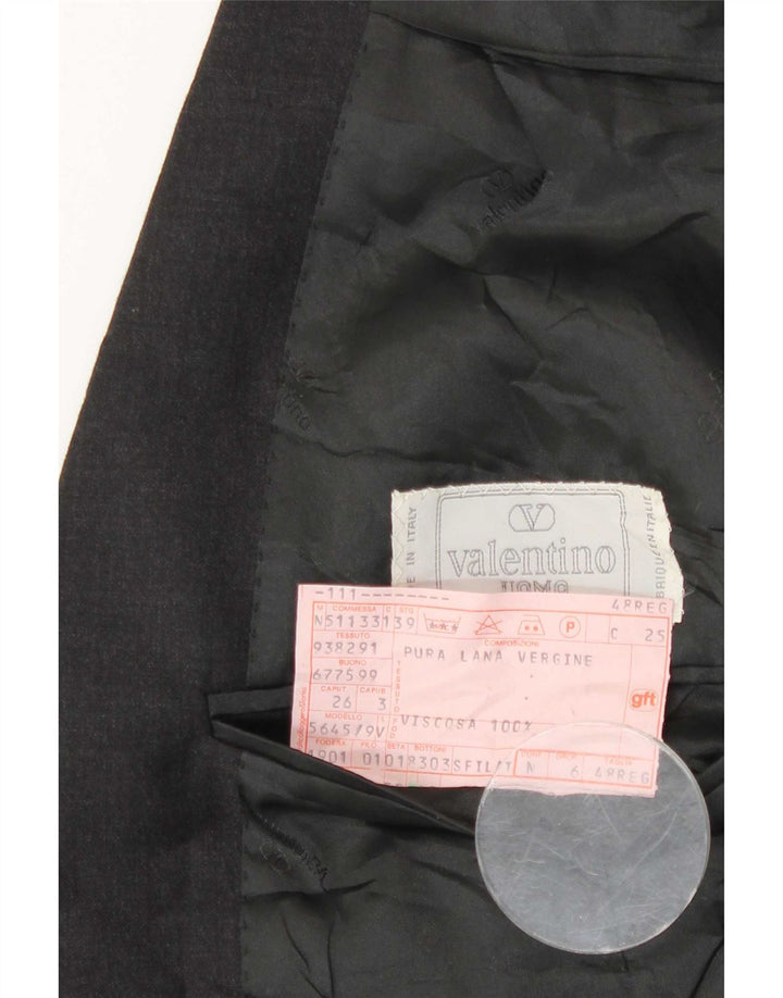 Giacca Blazer 1 Bottone Uomo Valentino IT 48 Lana Vergine Grigio Medio