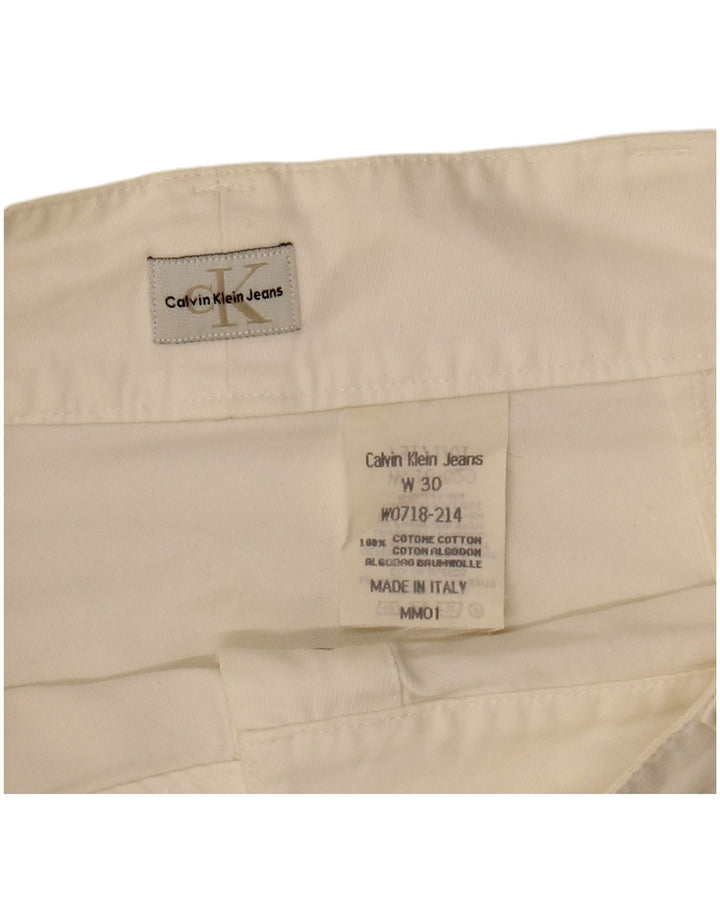 CALVIN KLEIN Minigonna da donna W30 cotone bianco sporco medio