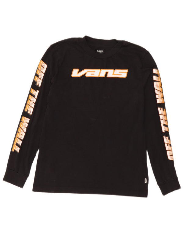 Top grafico da donna a maniche lunghe Vans UK 6 XS cotone nero