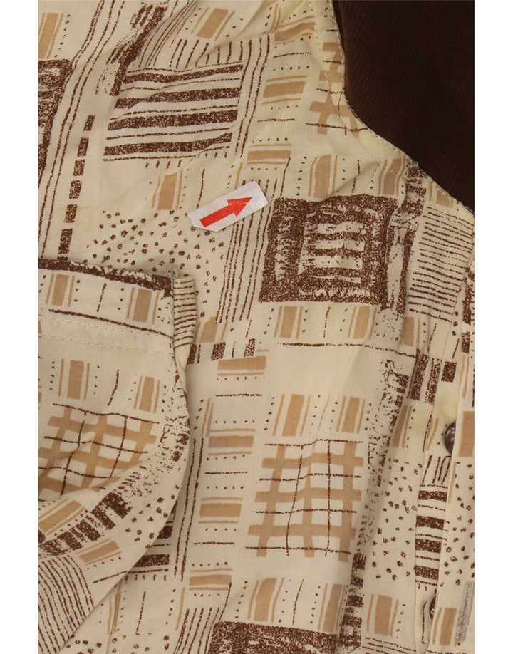 Polo vintage da uomo XL in viscosa beige
