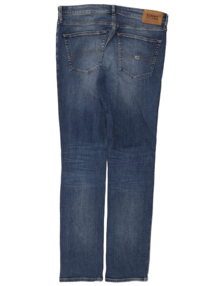 Jeans slim da uomo Tommy Hilfiger W34 L34 cotone blu