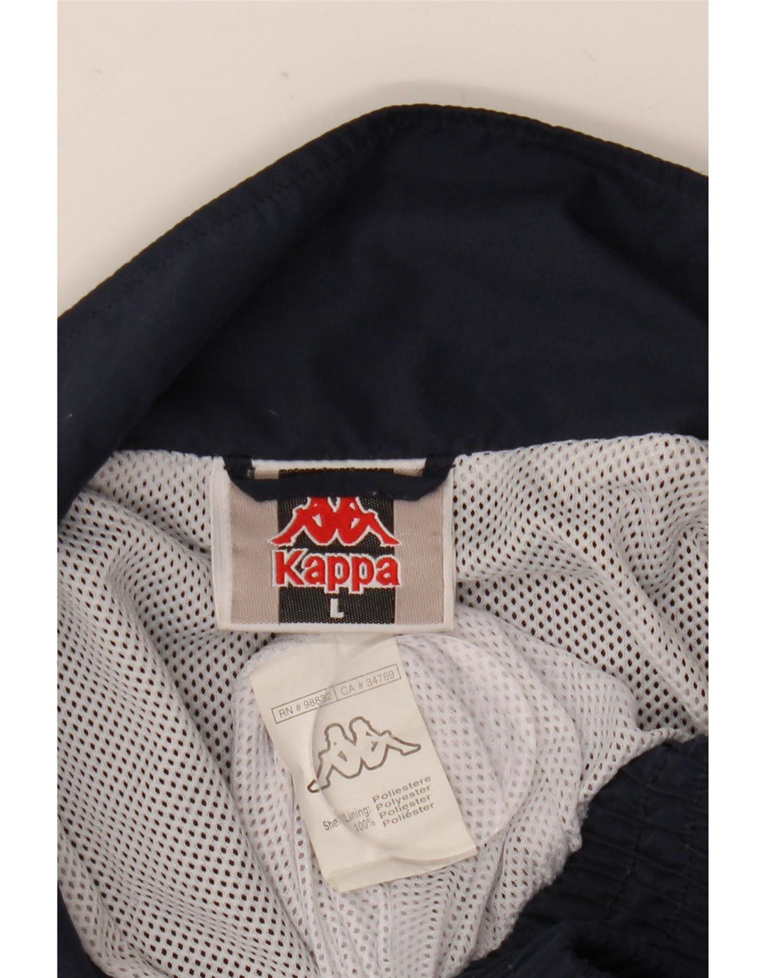 Giacca da tuta da uomo Kappa grande in poliestere blu navy