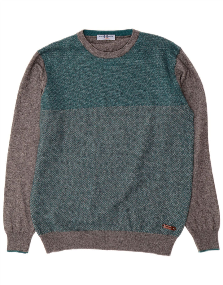 Maglione maglione girocollo da uomo Harmont & Blaine 2XL Lana color block grigio