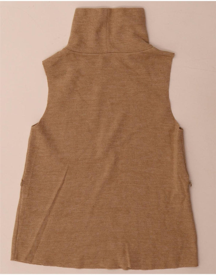 Canotta da donna Zara UK 8 piccola in cotone beige