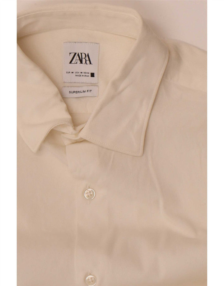 Camicia Zara da uomo super slim fit medio bianco sporco