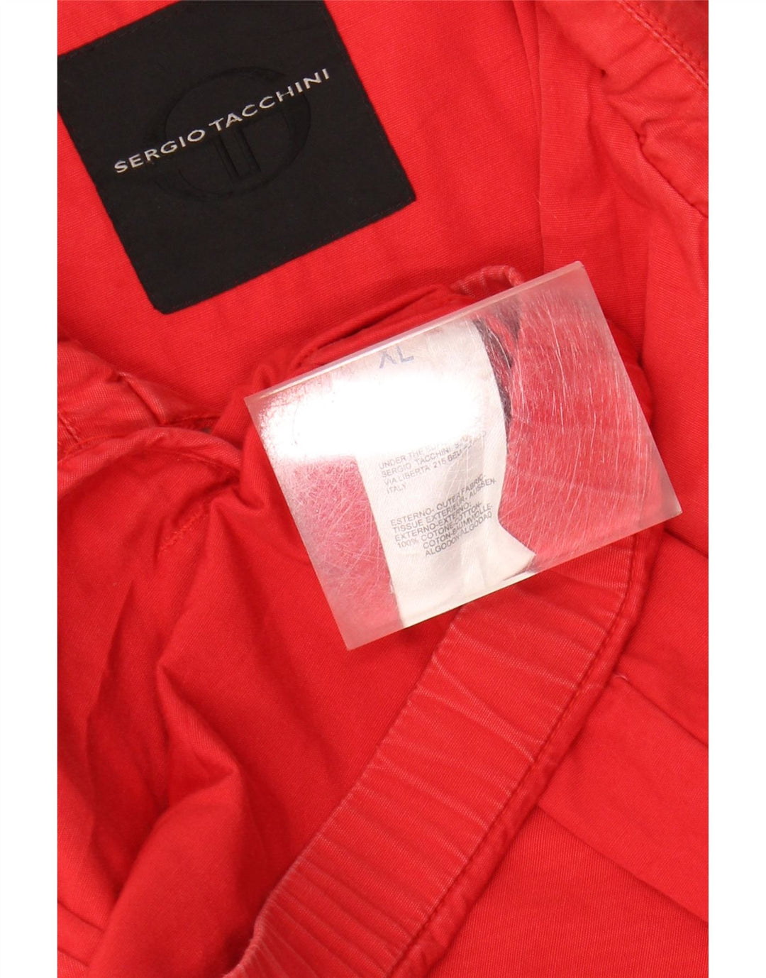 SERGIO TACCHINI Mens Bomber Jacket UK 42 XL Red Cotton