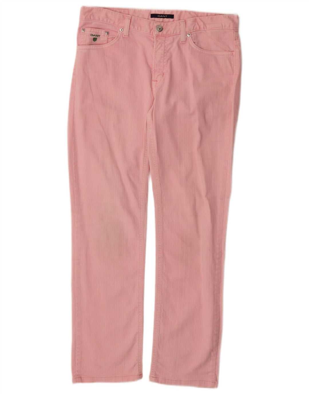 Pantaloni casual dritti vestibilità regolare da donna GANT Dawn W29 L32 cotone rosa