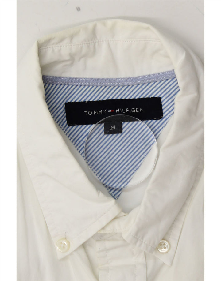 TOMMY HILFIGER Camicia a maniche corte da uomo in cotone bianco medio