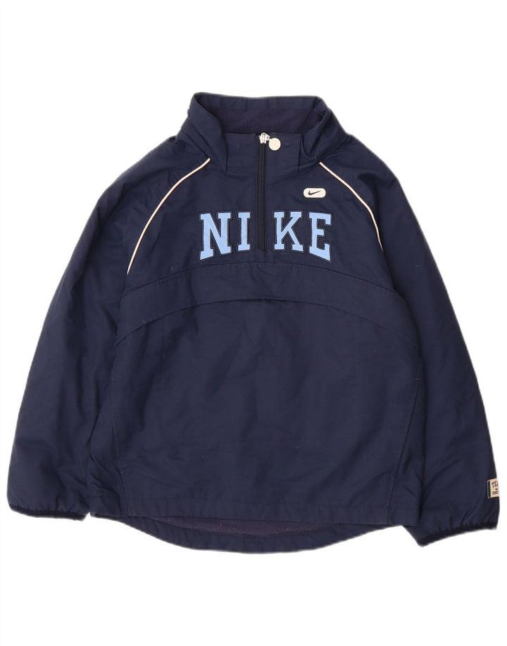 Giacca anorak grafica Nike Oregon da ragazzo, 8-9 anni, piccola, in poliestere blu navy