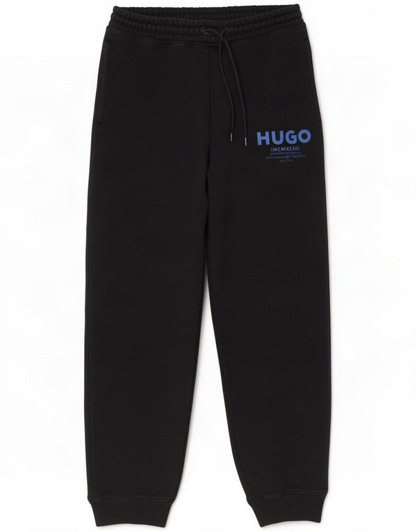 Hugo Boss Pantaloni da tuta con grafica da uomo Joggers grandi in cotone nero