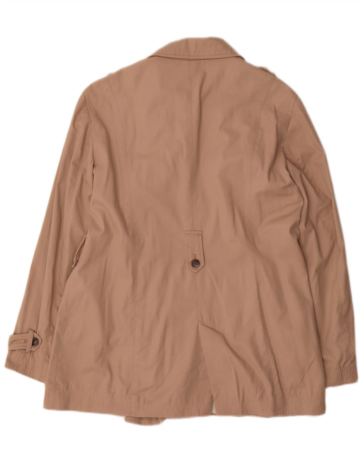 Trench da donna Zara UK 16 grande in cotone beige