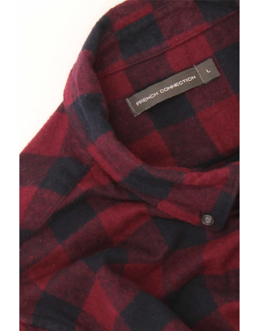 Camicia da uomo in flanella French Connection grande a quadretti rossi