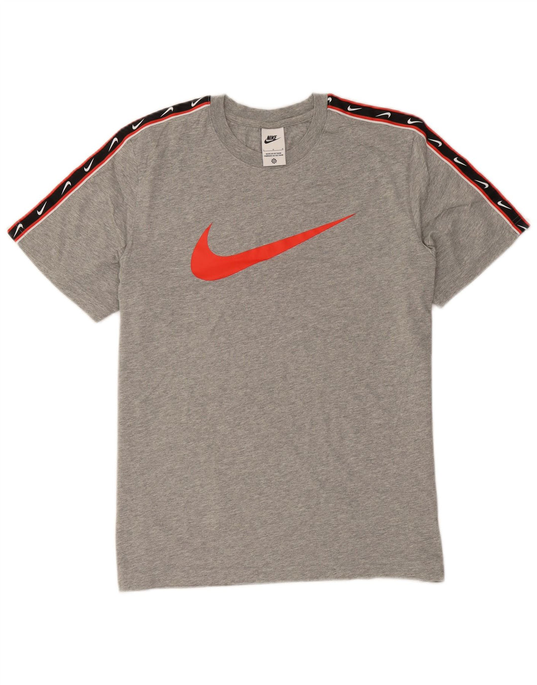 T-shirt grafica da uomo Nike Top Large in cotone color block grigio