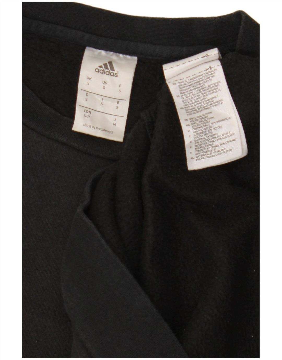 Felpa Adidas Uomo Maglione Piccolo Cotone Nero