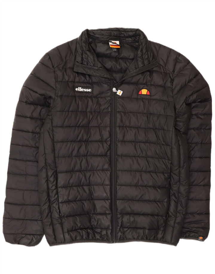 Giacca imbottita grafica da uomo Ellesse UK 40 grande poliestere nero