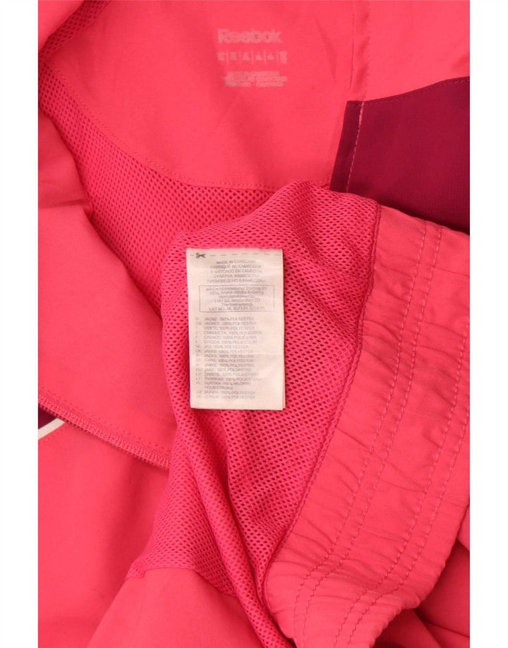 Giacca da tuta da donna Reebok UK 18 XL Poliestere color block rosa
