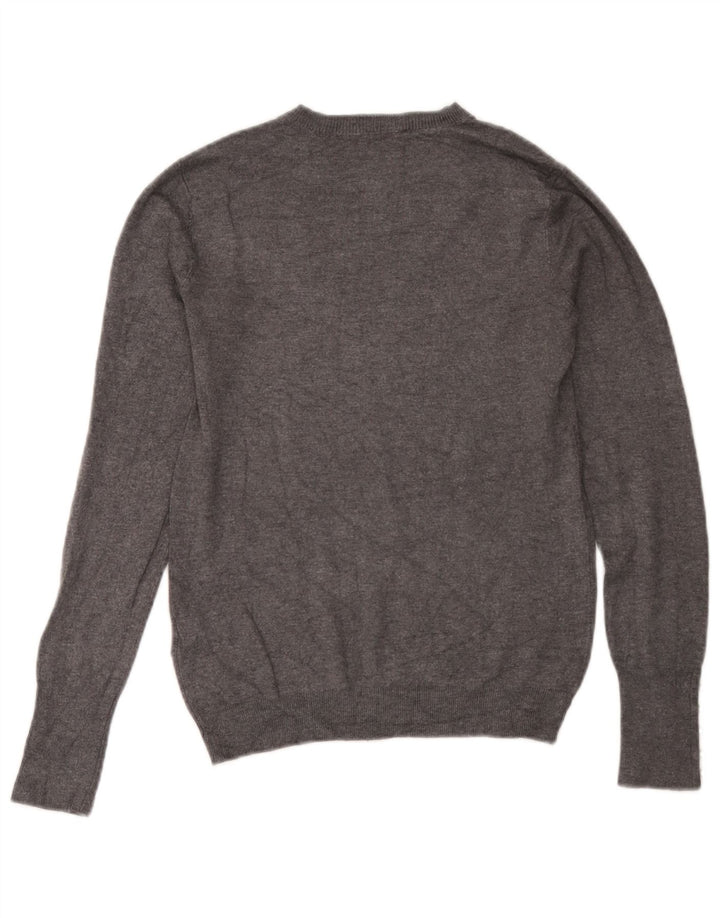 Maglione maglione girocollo da donna Zara UK 12 Viscosa grigio medio
