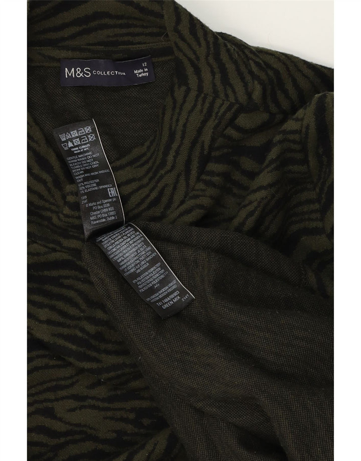 Abito da tenda a maniche lunghe da donna Marks & Spencer UK 12 Verde medio