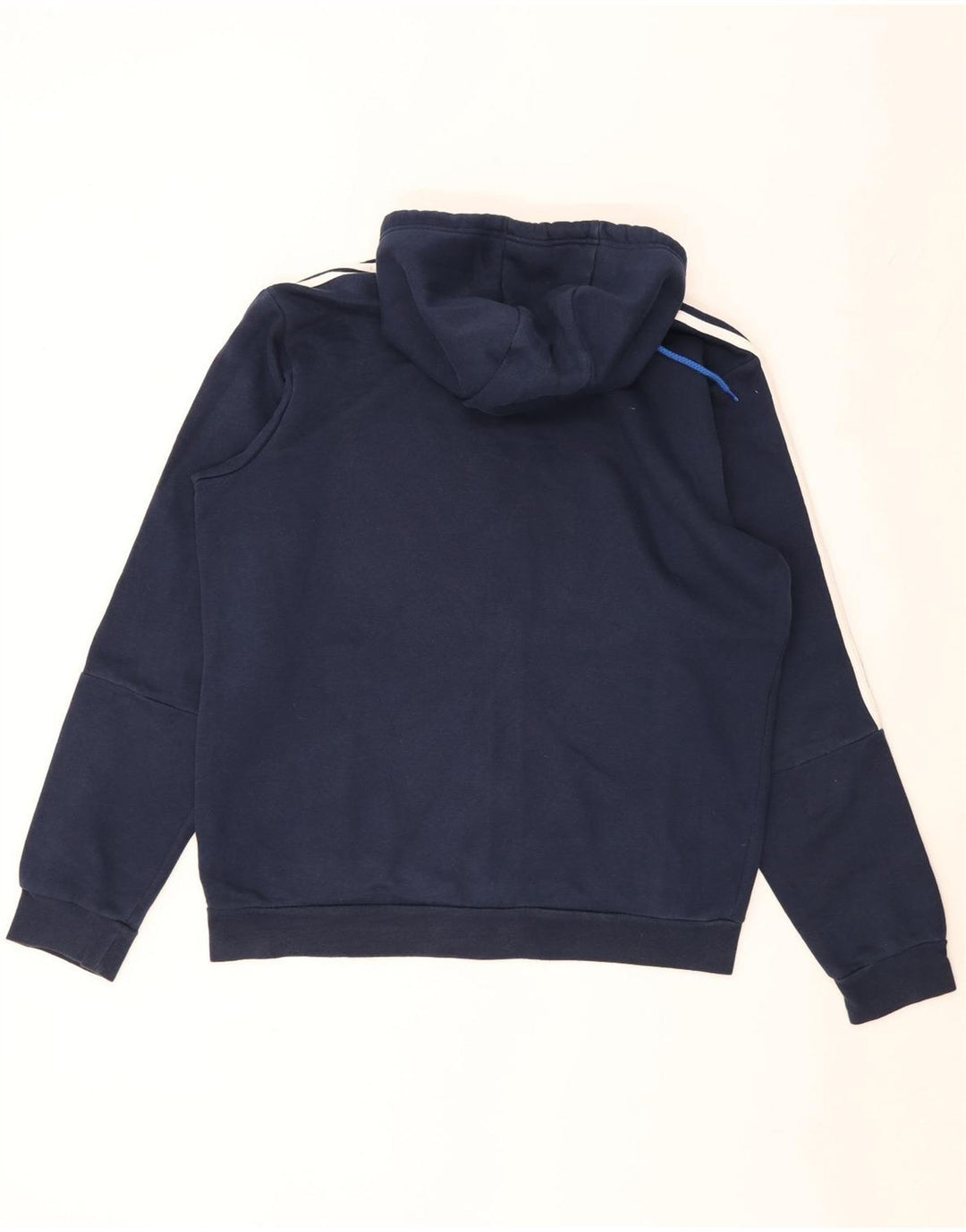 Maglione con cappuccio e zip Adidas da uomo grande blu navy