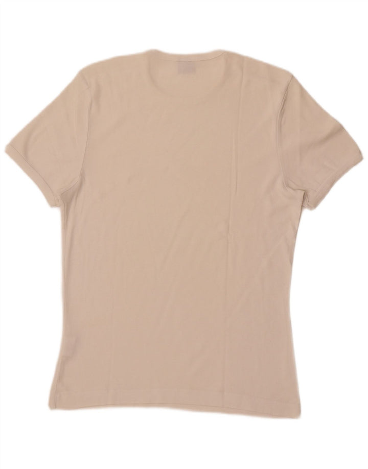 Maglietta da donna Lee Top UK 14 grande cotone bianco