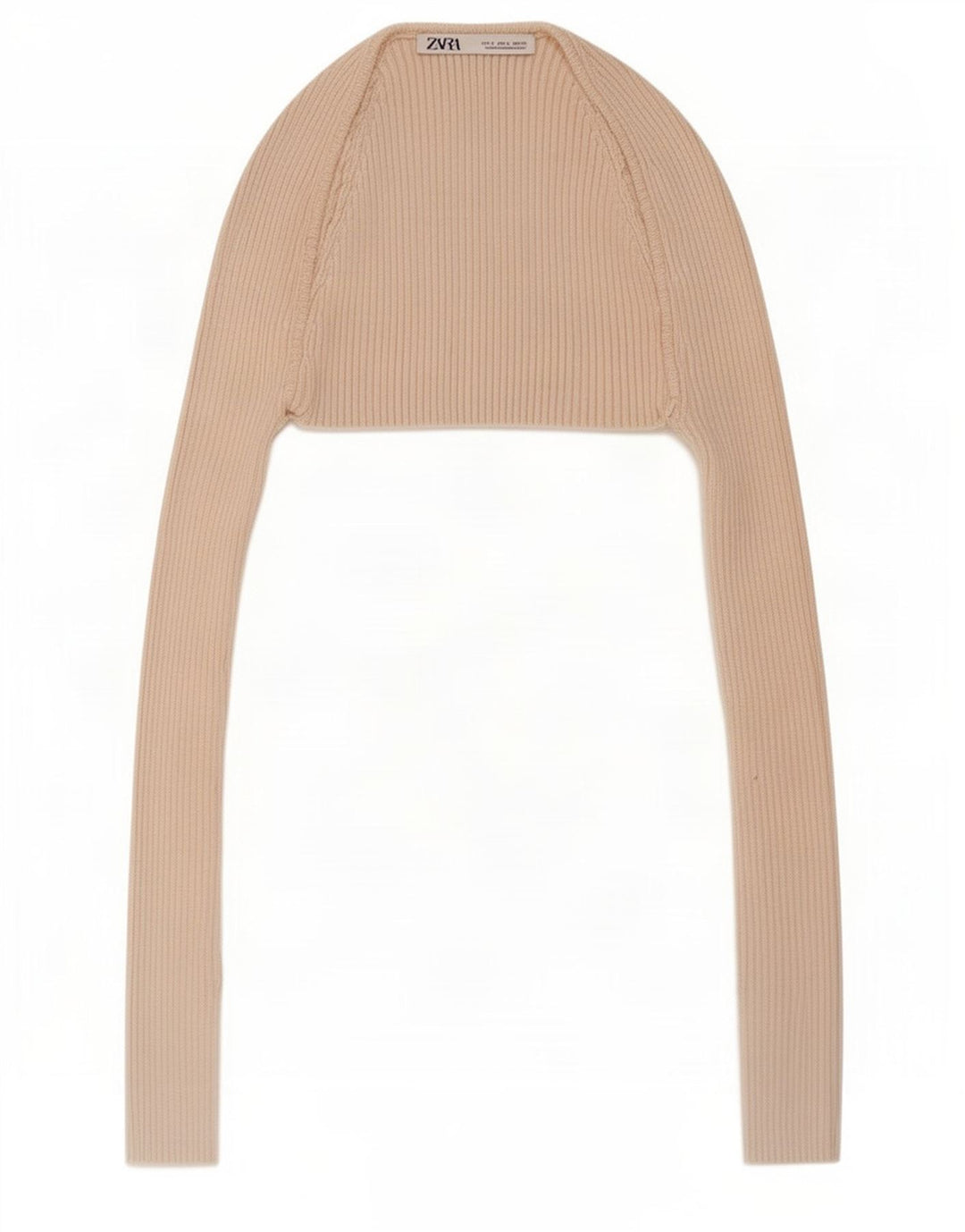 Top Bolero da donna Zara UK 8 piccolo in viscosa beige
