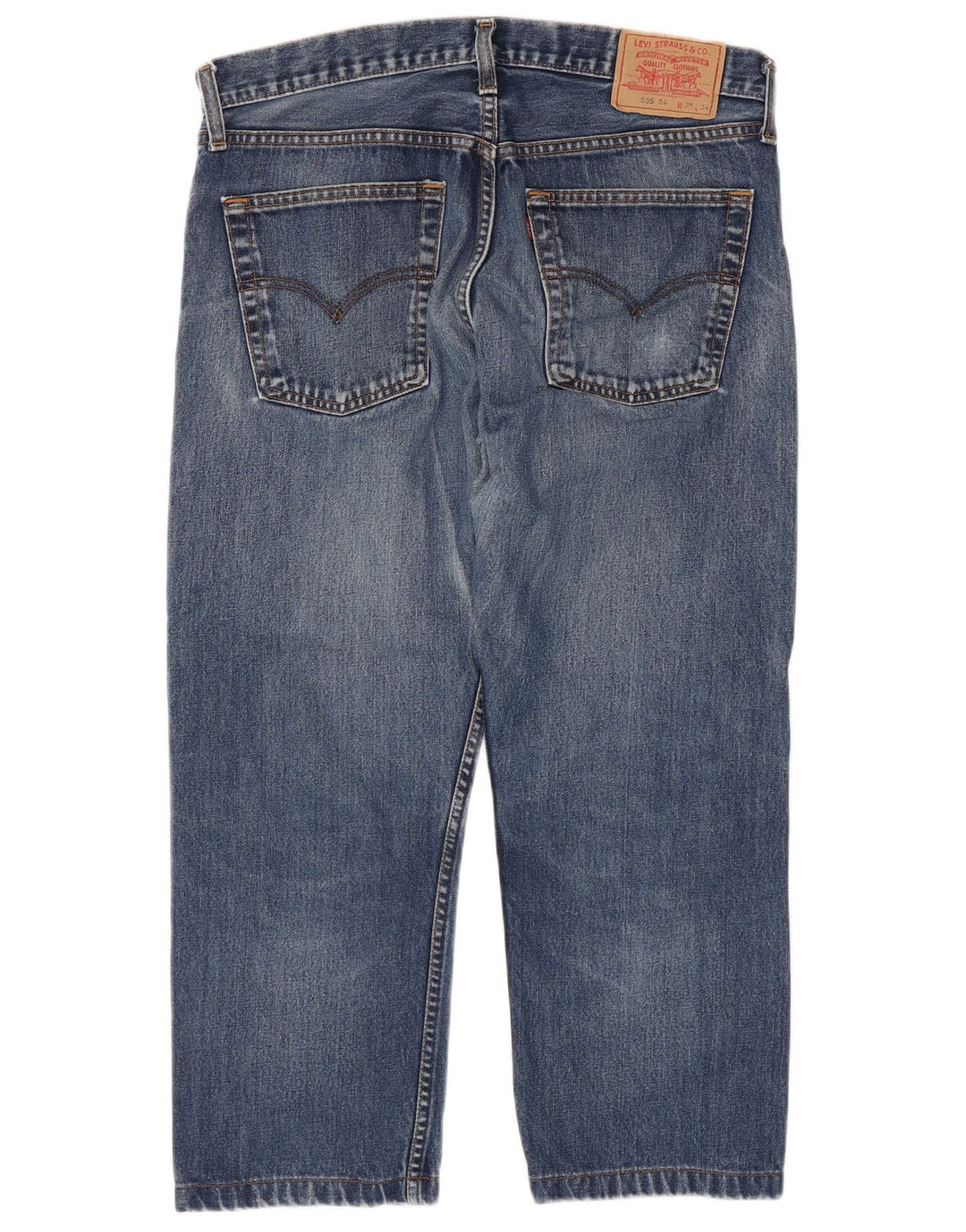 LEVI'S Jeans dritti cropped 505 da uomo W36 L24 cotone blu