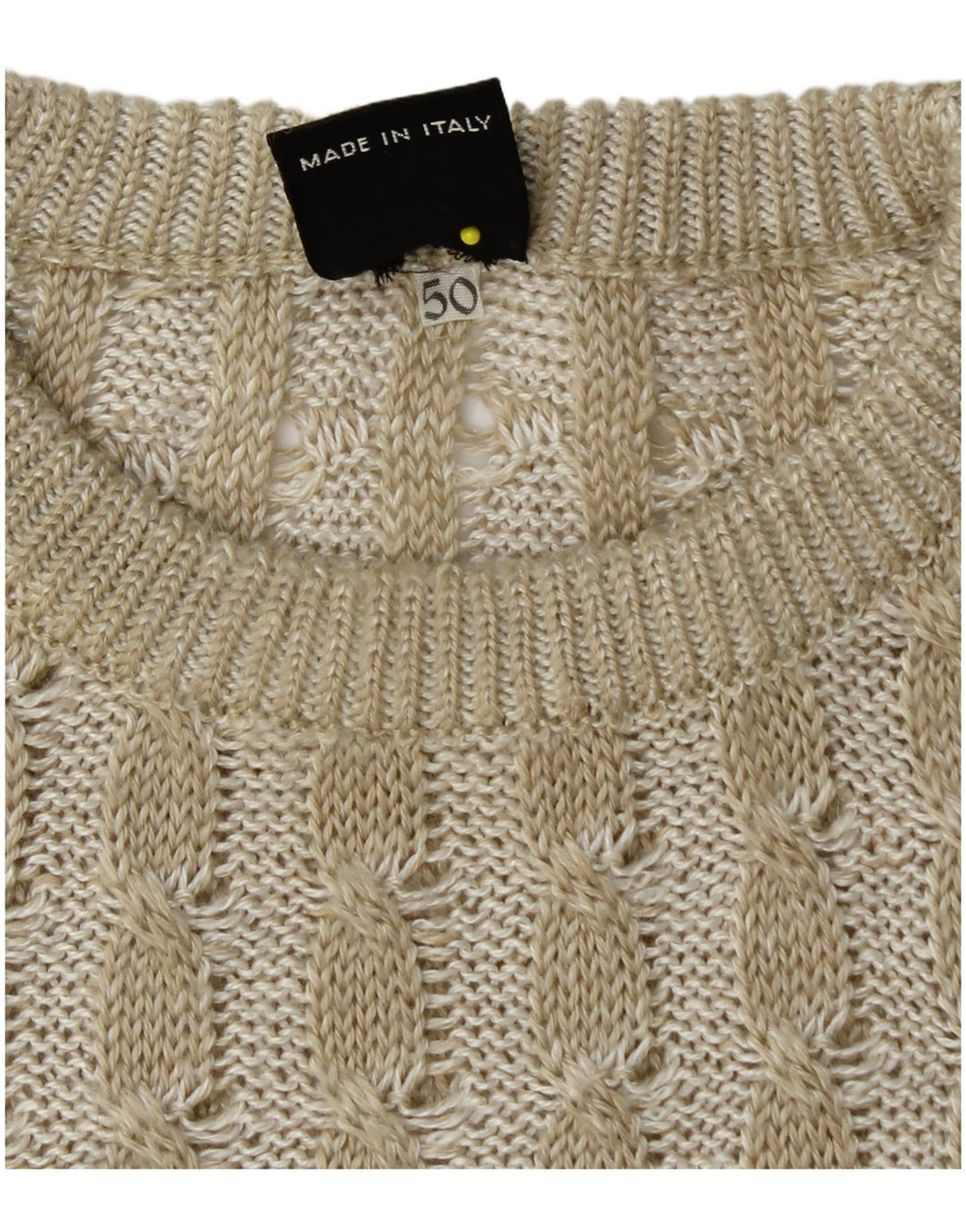 Maglione girocollo da uomo COBRA IT 50 Patchwork beige medio