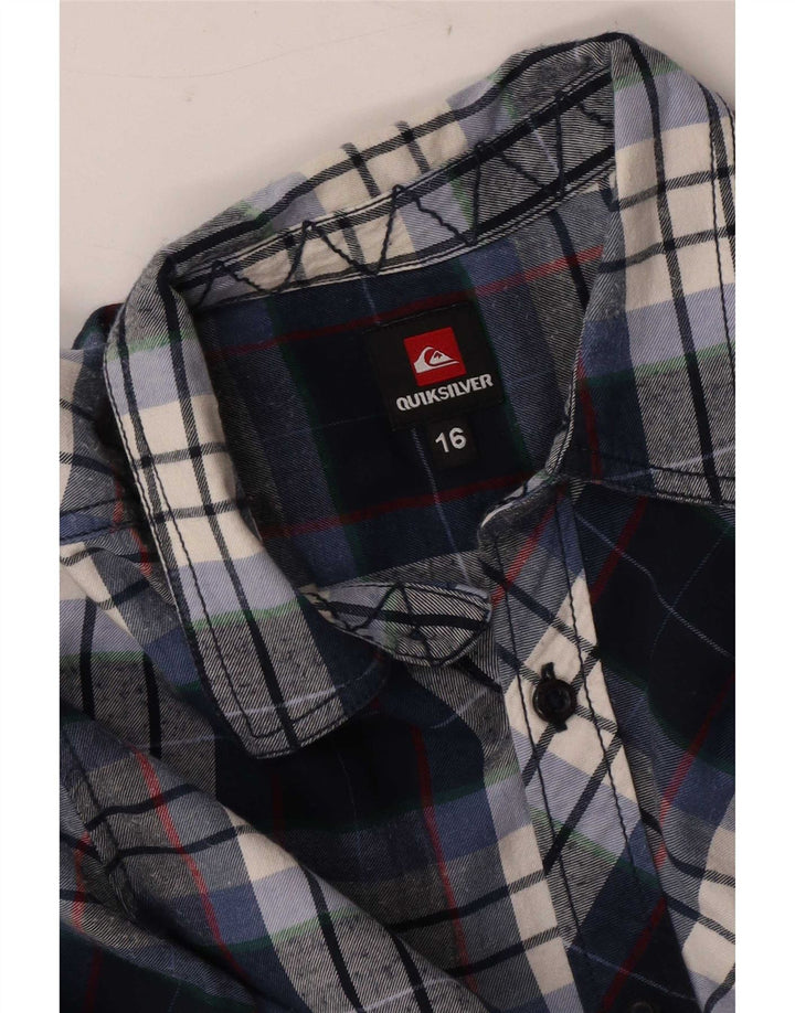Camicia Quiksilver da ragazzo in flanella 15-16 anni a quadri blu navy