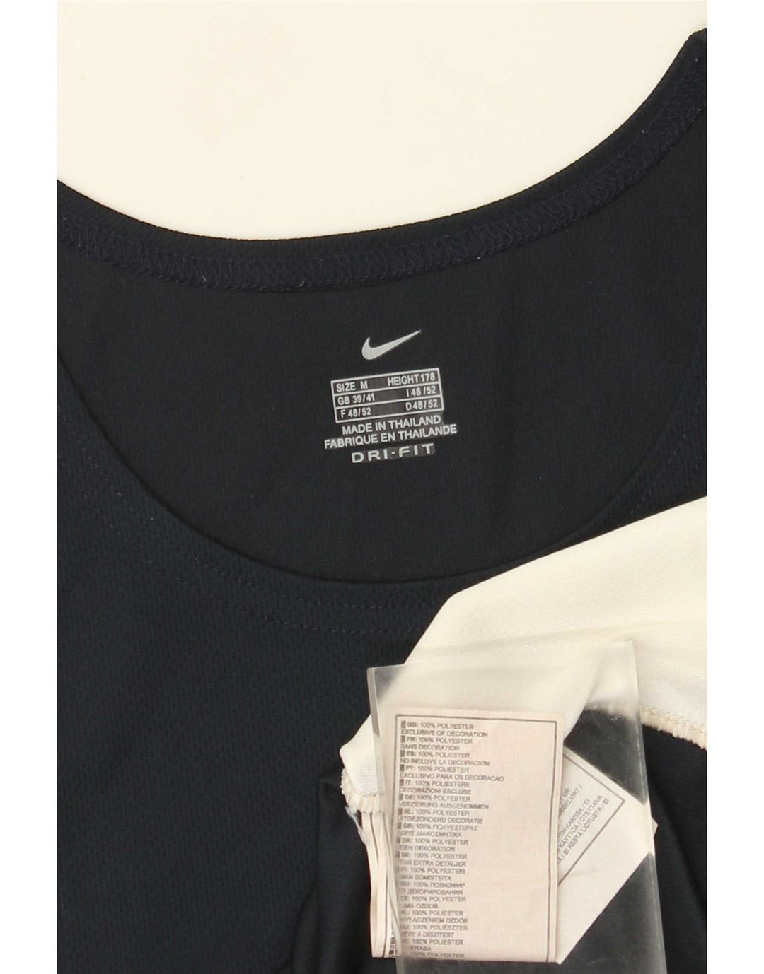 Canotta Nike Dri Fit da uomo, poliestere color block medio blu navy