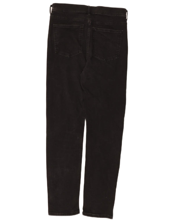 Jeans slim da donna Marks & Spencer UK 10 piccoli W28 L28 cotone nero