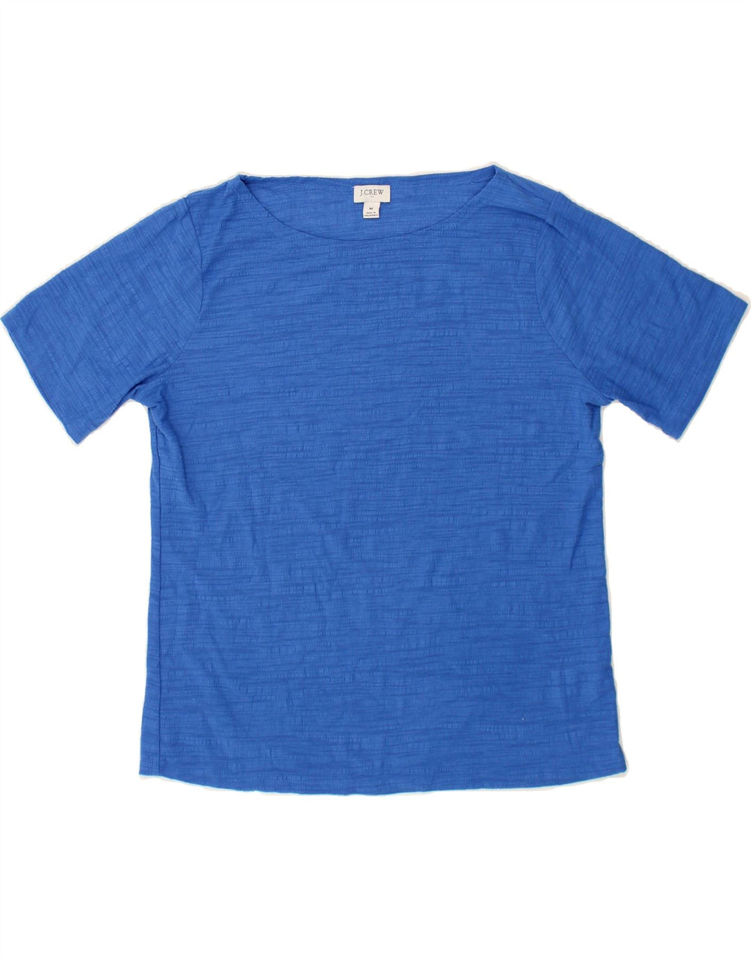 J. CREW Womens T-Shirt Top UK 14 Medium Blue Polyester Vintage J. Crew and Second-Hand J. Crew from Messina Hembry 