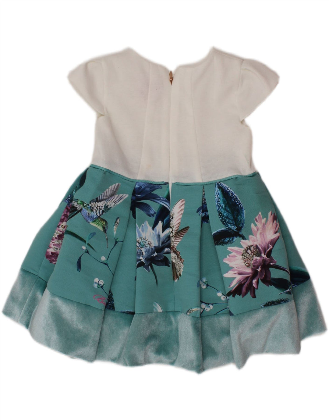 TED BAKER Abito a trapezio per neonata 9-12 mesi in poliestere floreale bianco