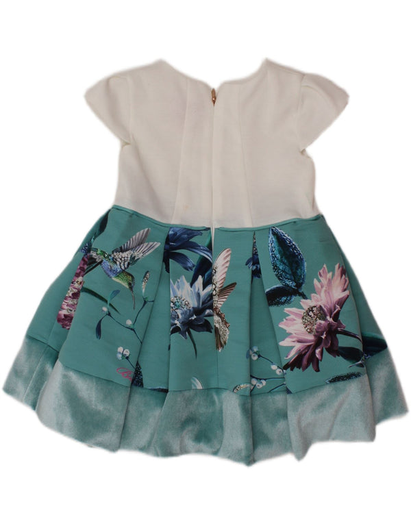 TED BAKER Abito a trapezio per neonata 9-12 mesi in poliestere floreale bianco