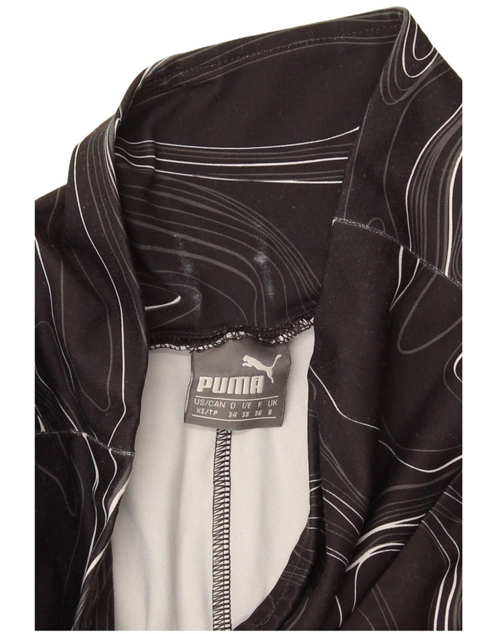 Leggings Puma da donna con motivo astratto UK 8 piccoli neri geometrici
