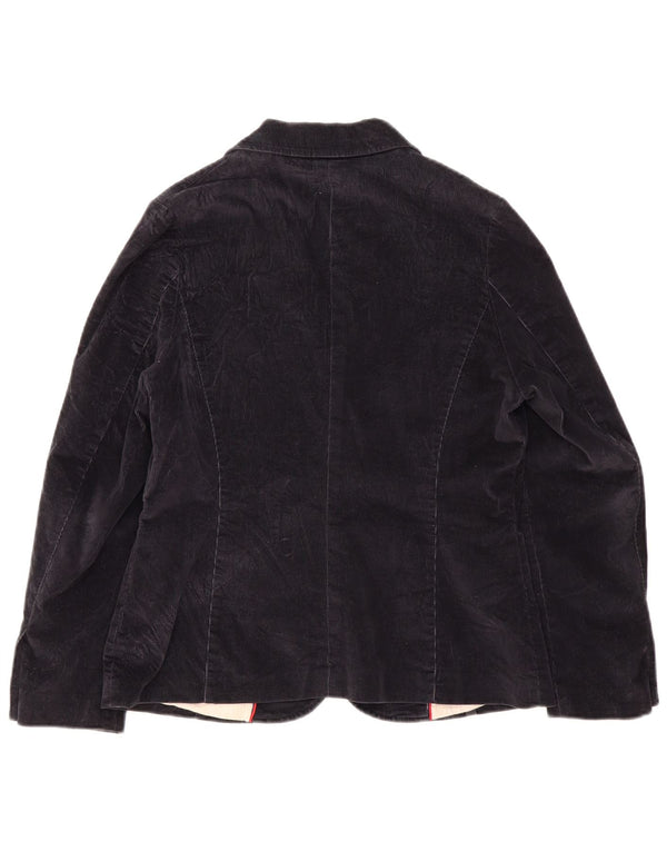 CONTE OF FLORENCE Womens 2 Button Blazer Jacket IT 46 Large Navy Blue