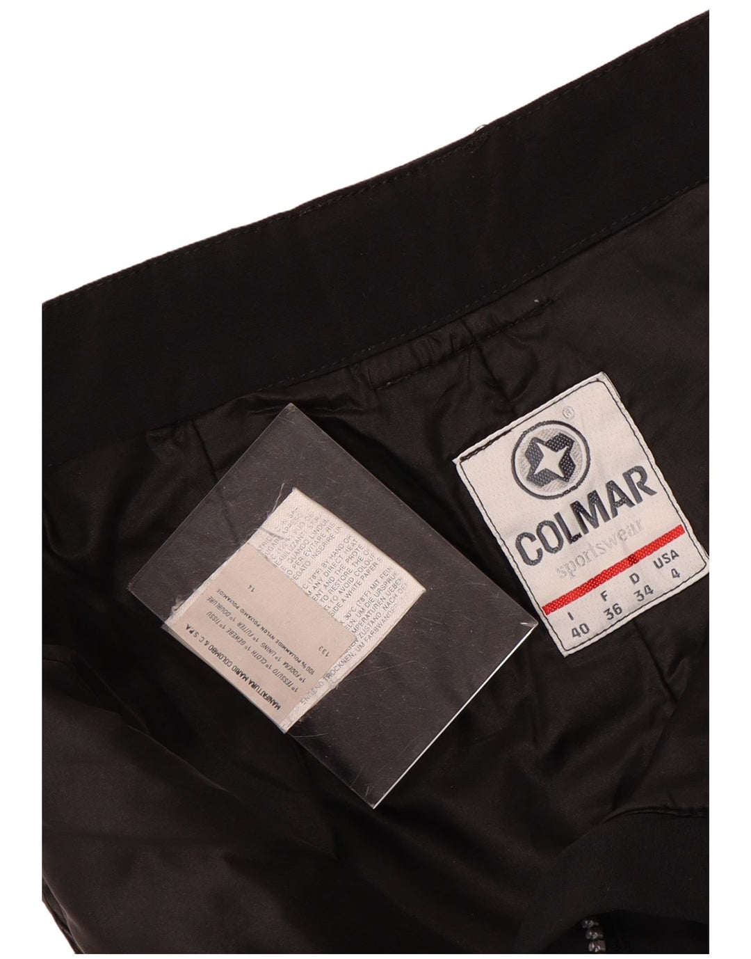 Pantaloni cargo windbreaker da donna Colmar IT 40 Small W24 L29 Nylon nero