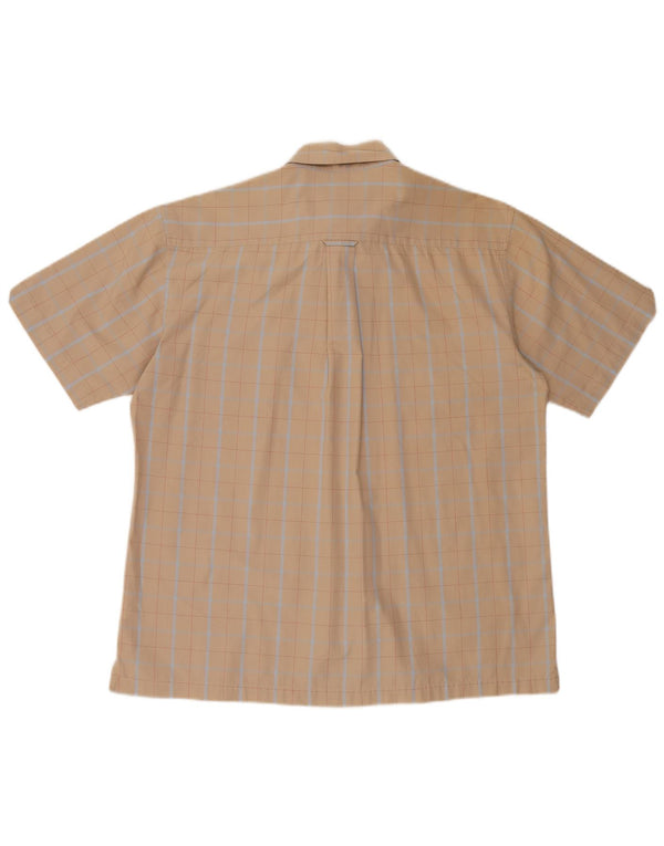 Camicia a maniche corte da uomo Ben Sherman a quadri beige grandi