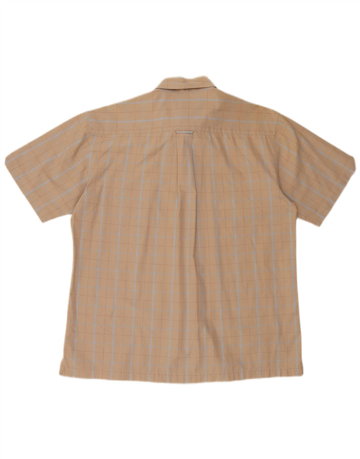 Camicia a maniche corte da uomo Ben Sherman a quadri beige grandi