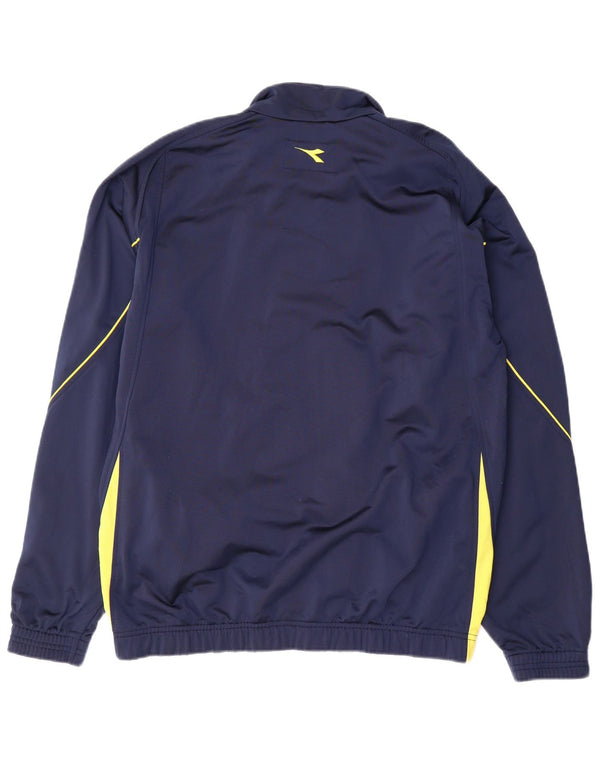 Giacca da ginnastica grafica da uomo Diadora Large color block blu navy