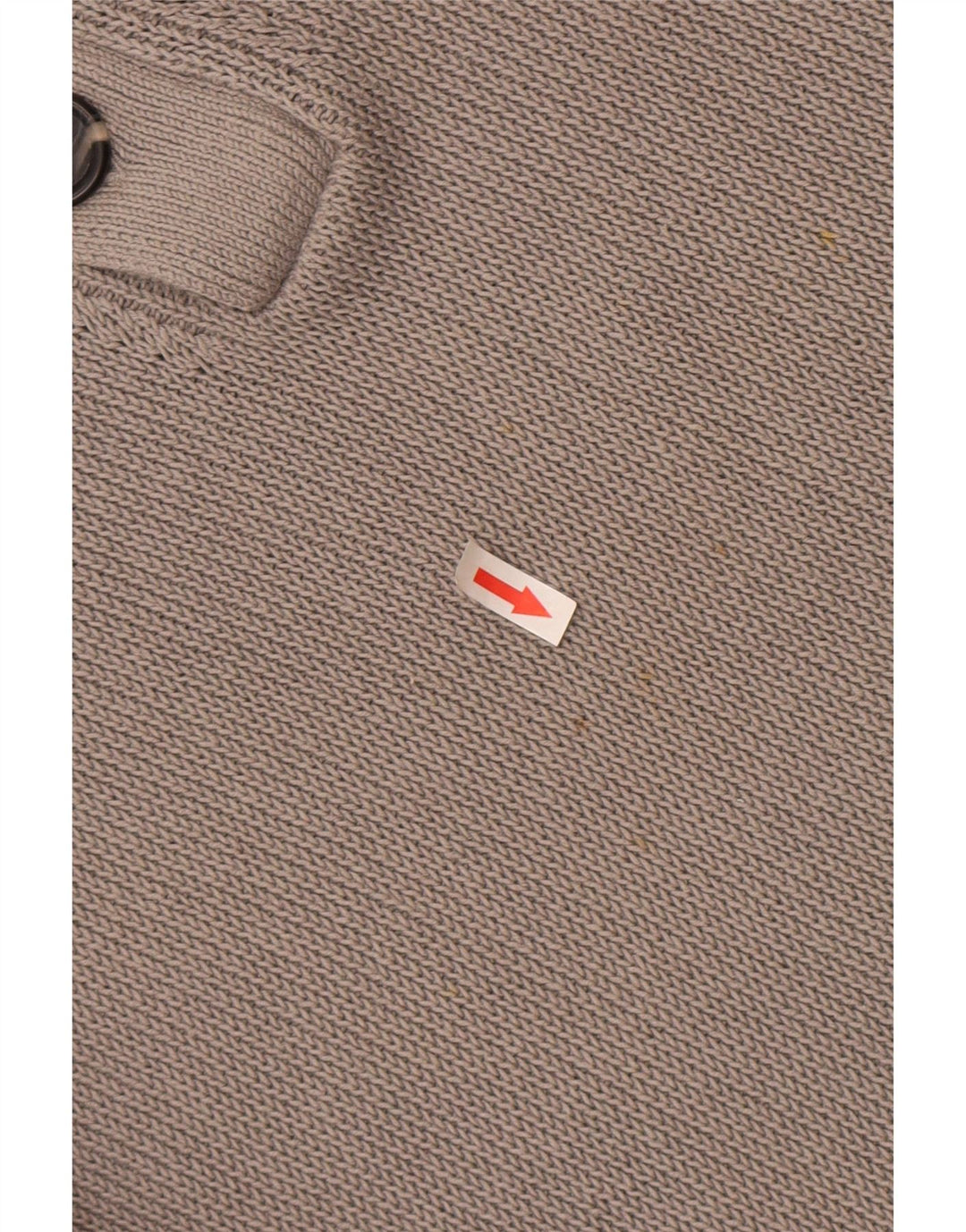 Maglione da uomo Reiss con collo a bottoni XL in cotone grigio