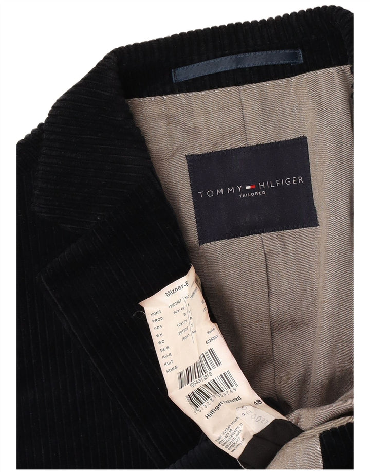 Giacca blazer in velluto a coste da uomo a 2 bottoni Tommy Hilfiger IT 48 blu navy medio
