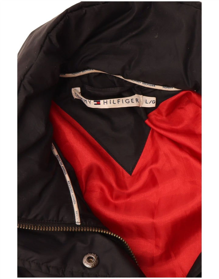 Giacca imbottita da donna Tommy Hilfiger UK 16 grande poliestere nero