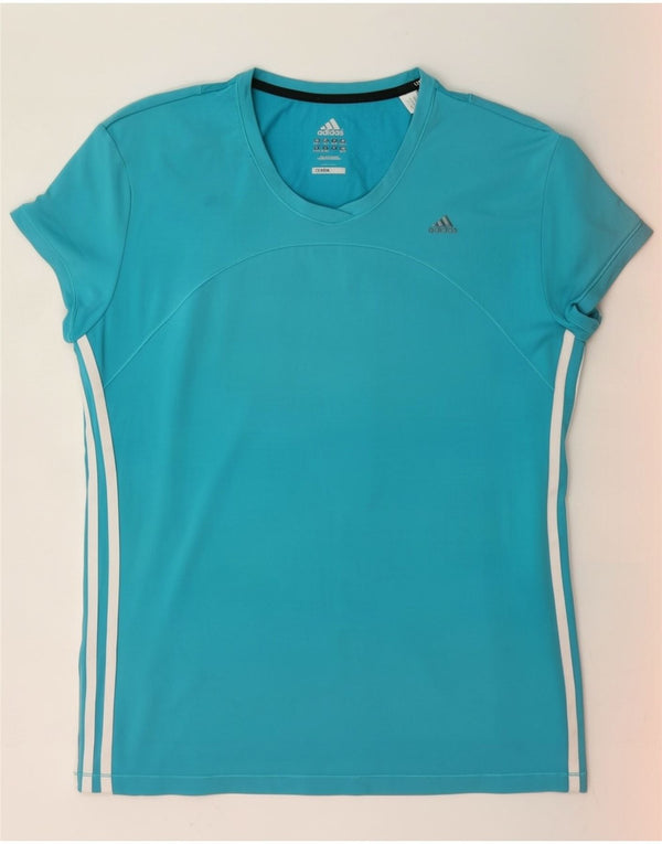 T-shirt Adidas Climacool da donna Top UK 20/22 XL nylon blu