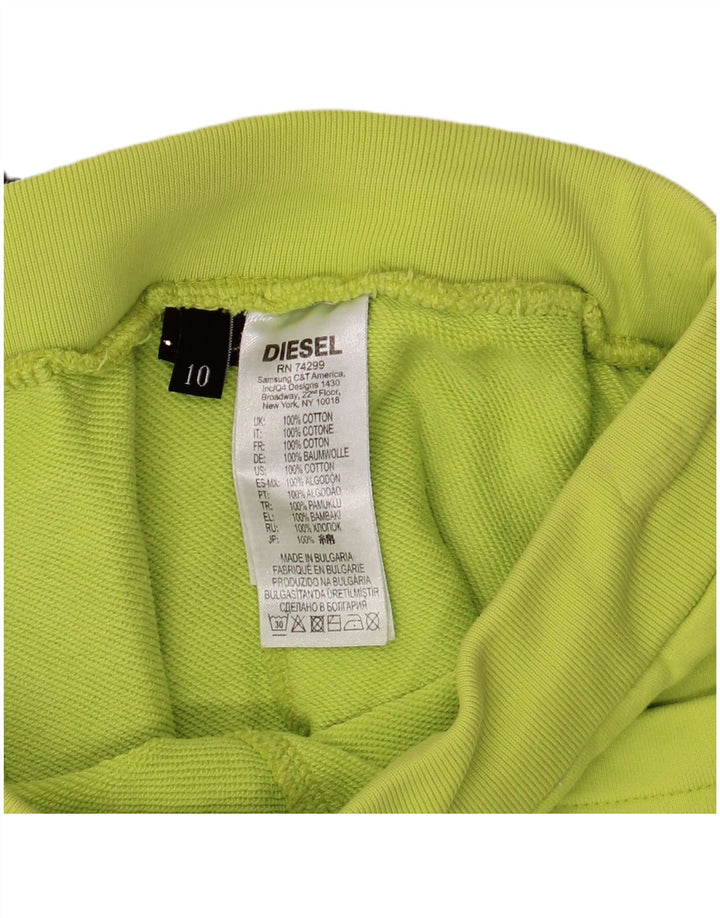 Pantaloncini sportivi Diesel da bambino 9-10 anni in cotone verde