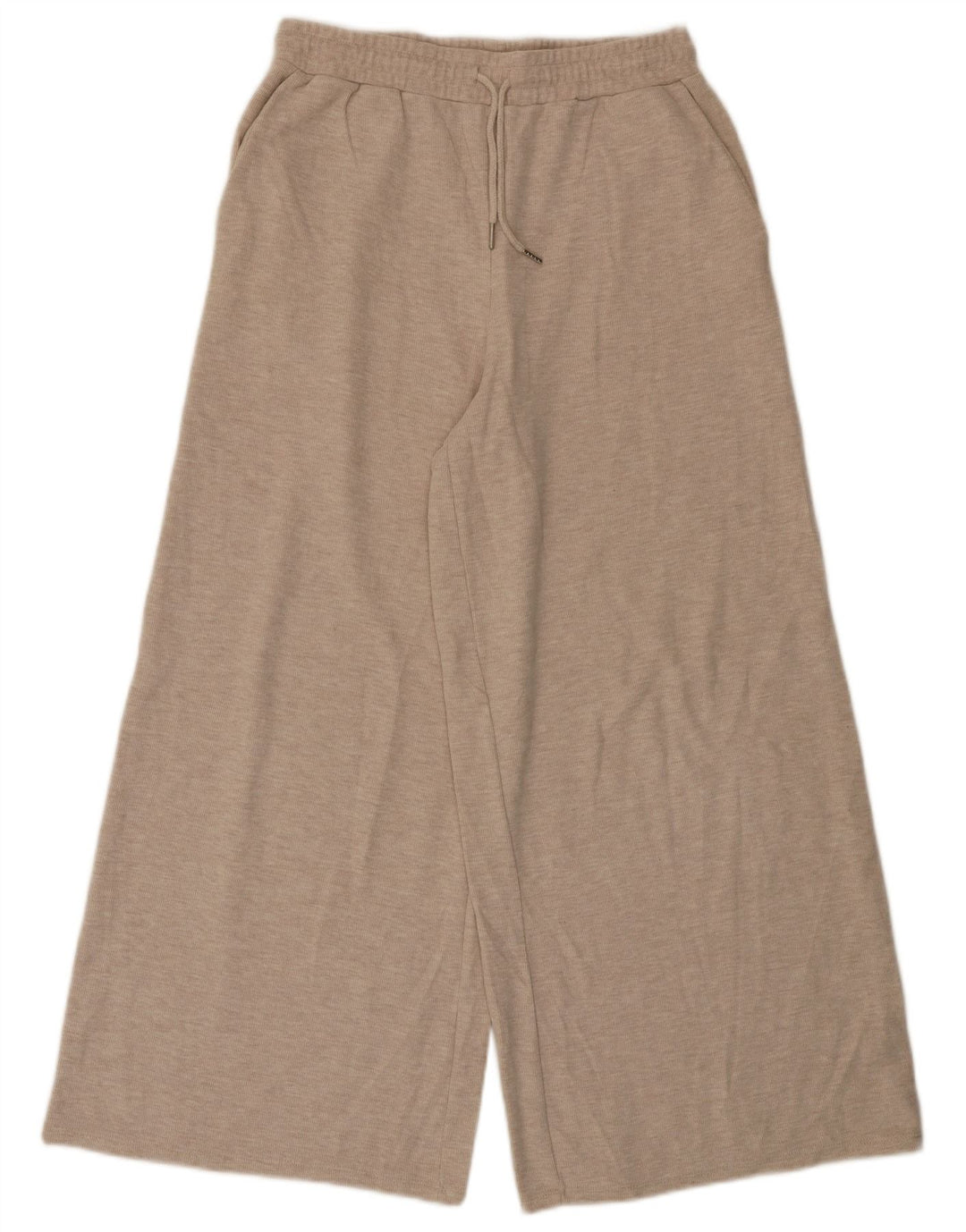 Pantaloni da tuta da donna Zara a gamba larga UK 12 Poliestere beige medio