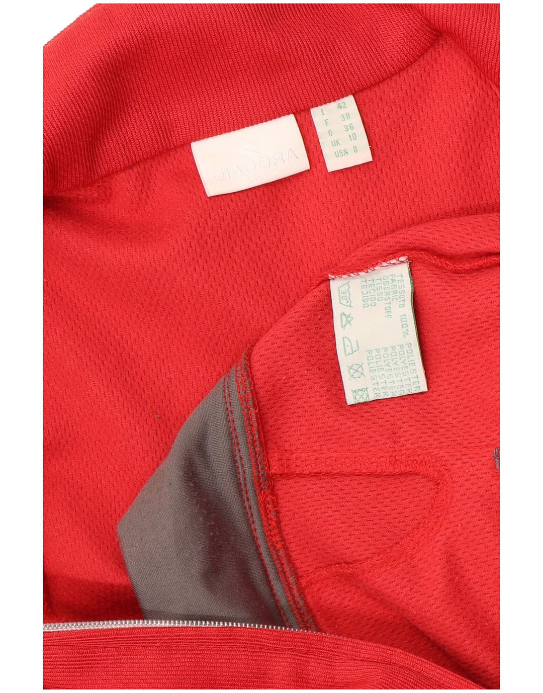 Giacca da tuta oversize da donna Diadora UK 10 Small Red Colourblock