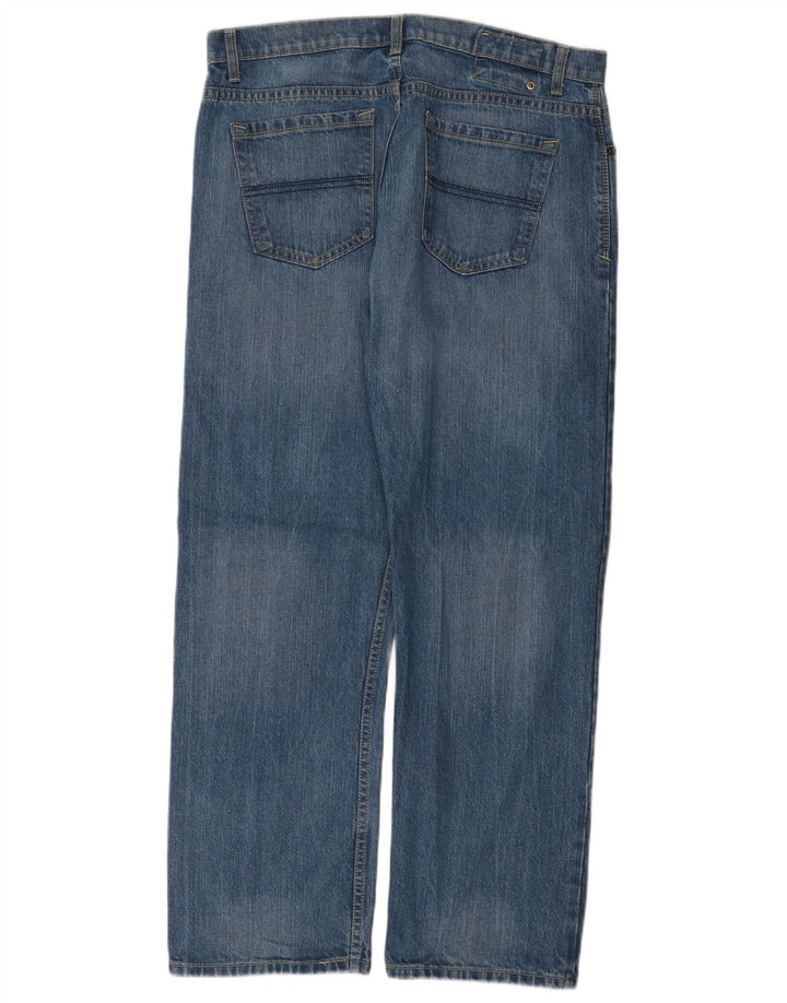 MARKS & SPENCER Jeans dritti da uomo Harbour blu W36 L29 cotone blu