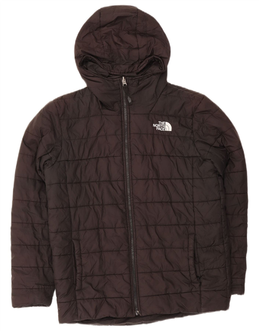 Giacca imbottita con cappuccio THE NORTH FACE per ragazzi 11-12 anni nera