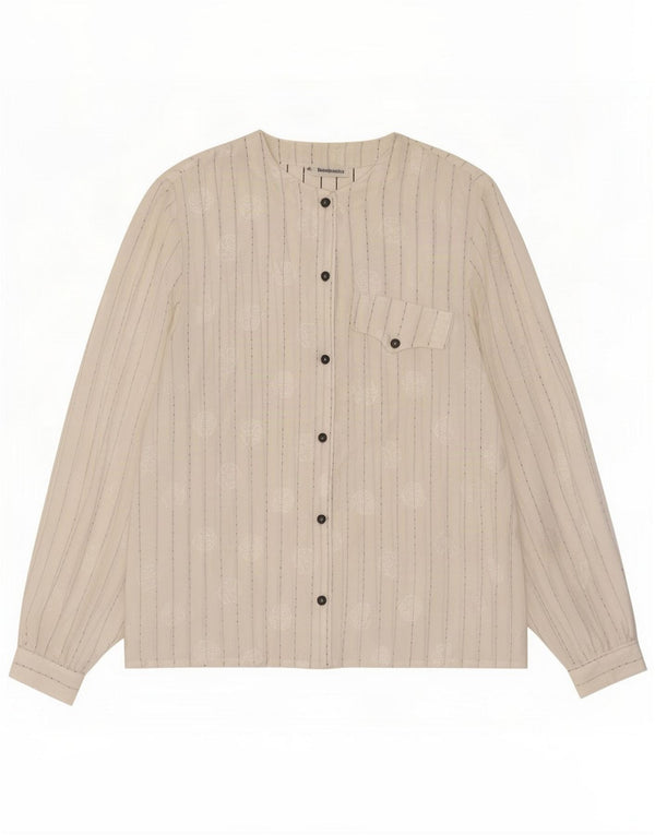 Diana Bentall's Womens Shirt Blouse IT 44 Medium White Pinstripe Polyester