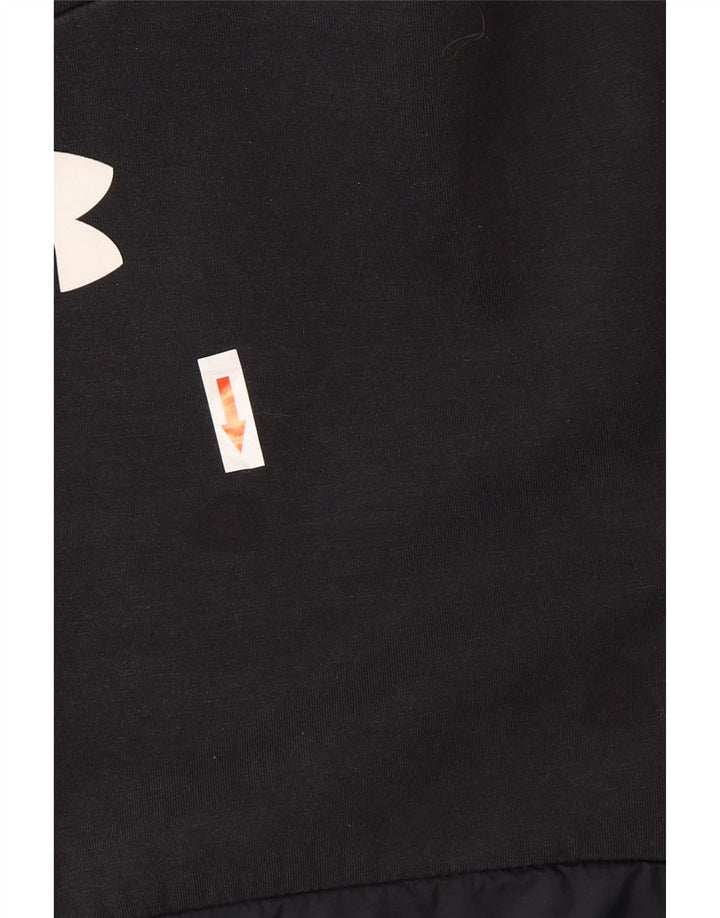 Felpa con cappuccio grafica da uomo Under Armour 2XL poliestere nero